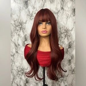 Red Long Wavy Beautiful Wig for Women